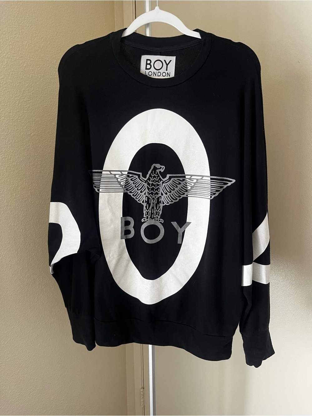 BOY London Printed Oversized Sweatshirt Black One Size Made In USA